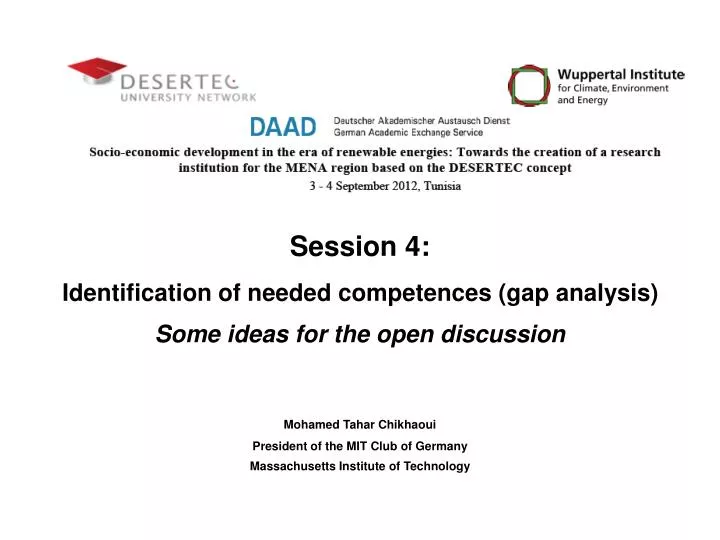 session 4 identification of needed competences gap analysis