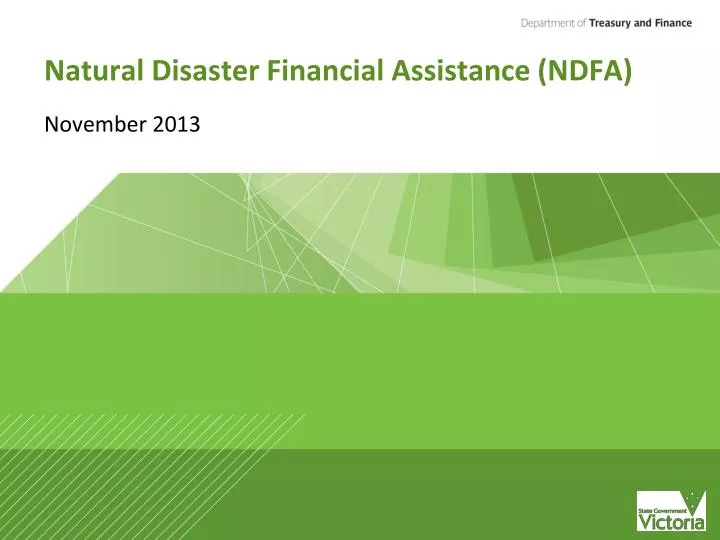 natural disaster financial assistance ndfa