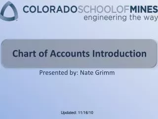 Chart of Accounts Introduction