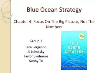 Blue Ocean Strategy Chapter 4: Focus On The Big Picture, Not The Numbers