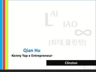 Qian Hu -Kenny Yap e Entrepreneur-