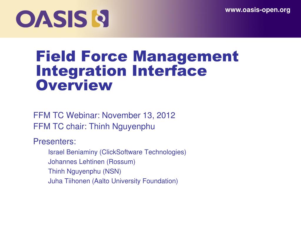 PPT - Field Force Management Integration Interface Overview PowerPoint ...
