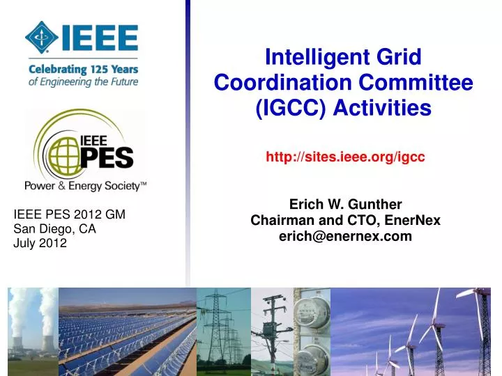 intelligent grid coordination committee igcc activities