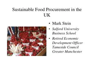 Sustainable Food Procurement in the UK