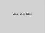 Small Businesses - slide 1