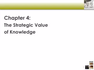 Chapter 4: The Strategic Value of Knowledge