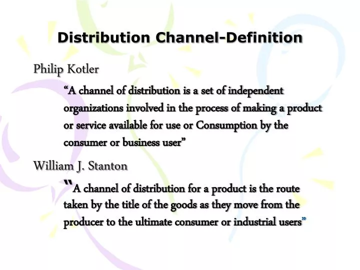 distribution channel definition