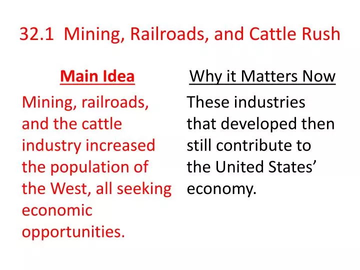 32 1 mining railroads and cattle rush