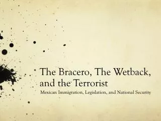 The Bracero, The Wetback, and the Terrorist
