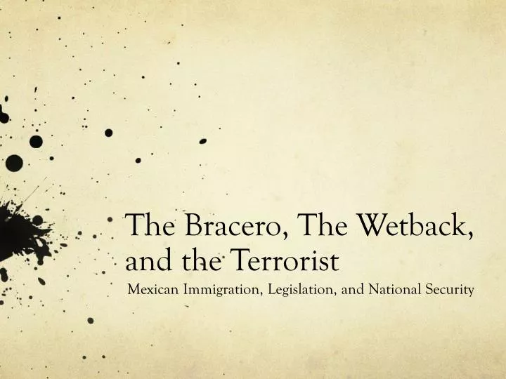 the bracero the wetback and the terrorist