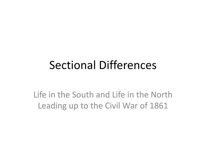 sectional differences