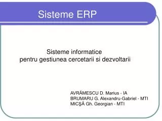 Sisteme ERP