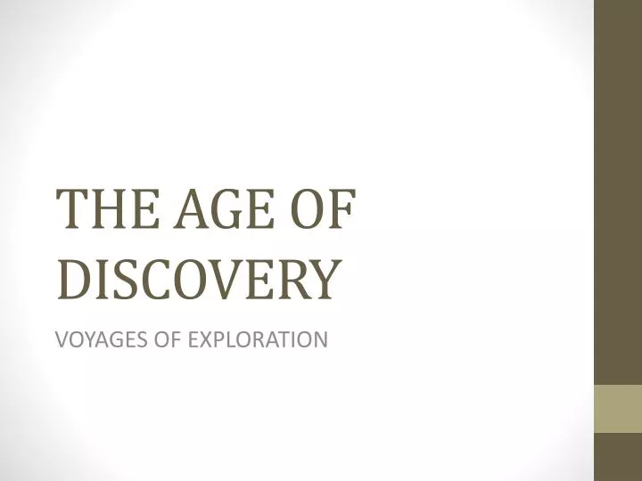 the age of discovery