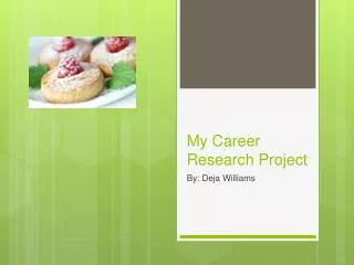 My Career Research Project