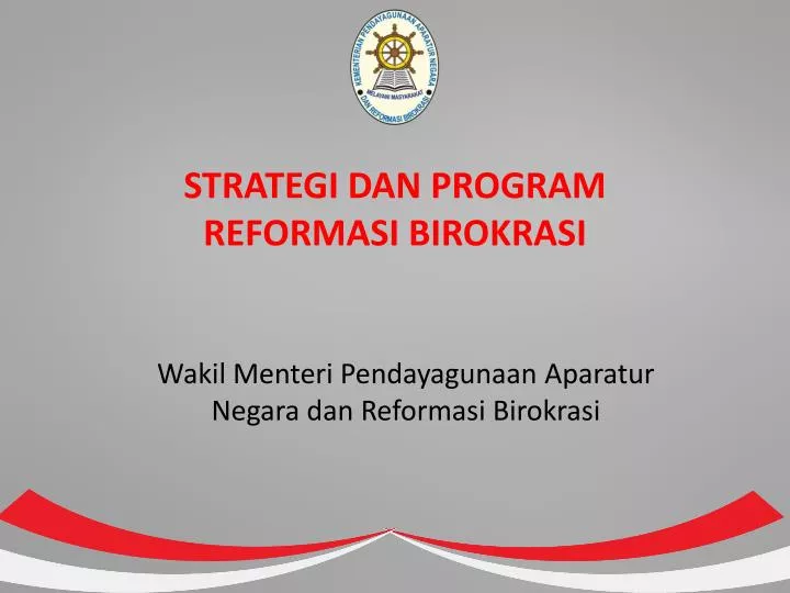 strategi dan program reformasi birokrasi