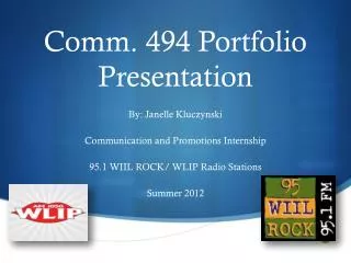 Comm. 494 Portfolio Presentation