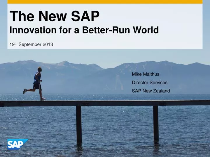 the new sap innovation for a better run world