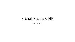 Social Studies NB