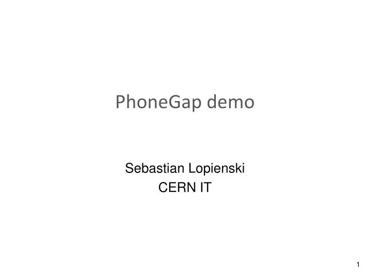 phonegap demo