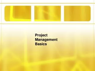 Project Management Basics