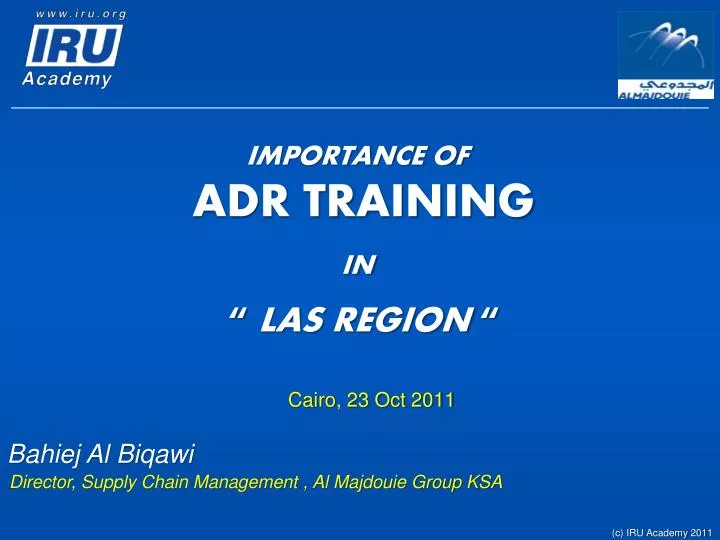 importance of adr training in las region