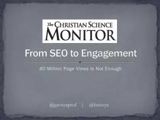 From SEO to Engagement