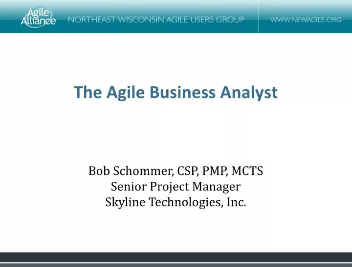 the agile business analyst