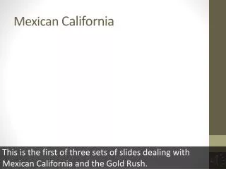 Mexican California