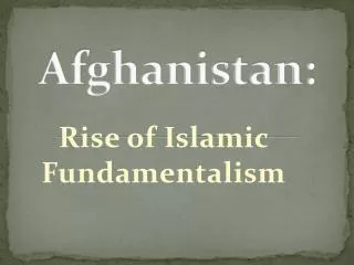 Afghanistan: