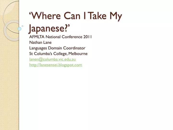 where can i take my japanese