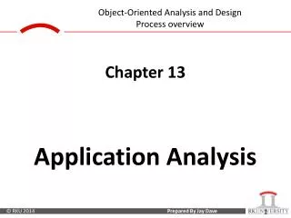 Chapter 13 Application Analysis