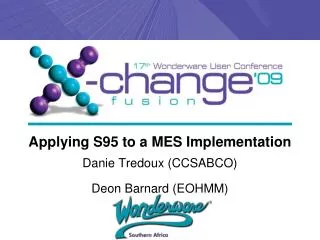 Applying S95 to a MES Implementation
