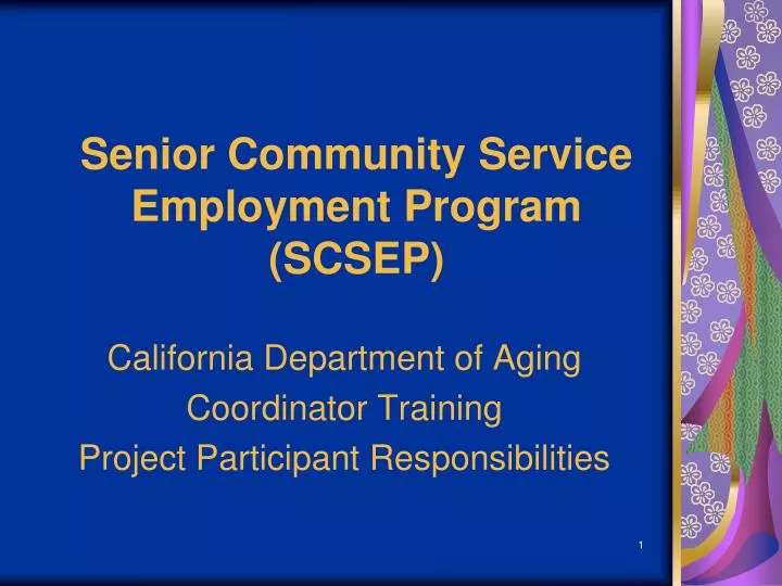senior community service employment program scsep