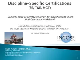 Discipline-Specific Certifications (SE, T&amp;E, MGT) Can they serve as surrogates for DAWIA Qualifications in the DoD