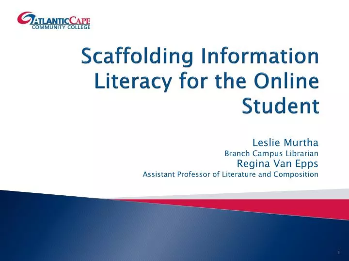 scaffolding information literacy for the online student