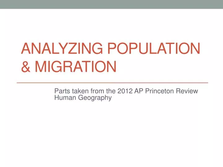 analyzing population migration