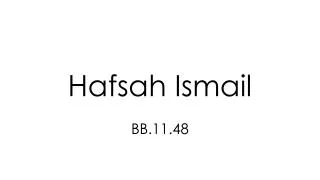 Hafsah Ismail
