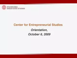 Center for Entrepreneurial Studies