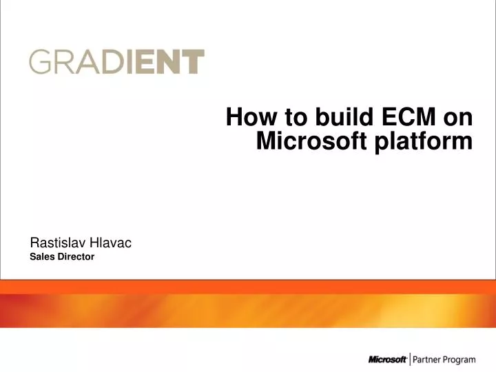 how to build ecm on microsoft platform