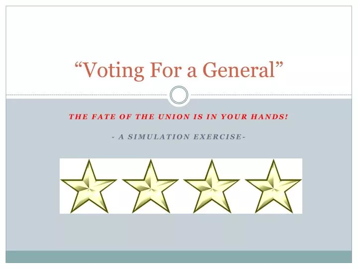 voting for a general