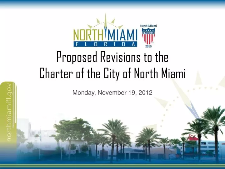 proposed revisions to the charter of the city of north miami