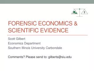 Forensic Economics &amp; Scientific Evidence