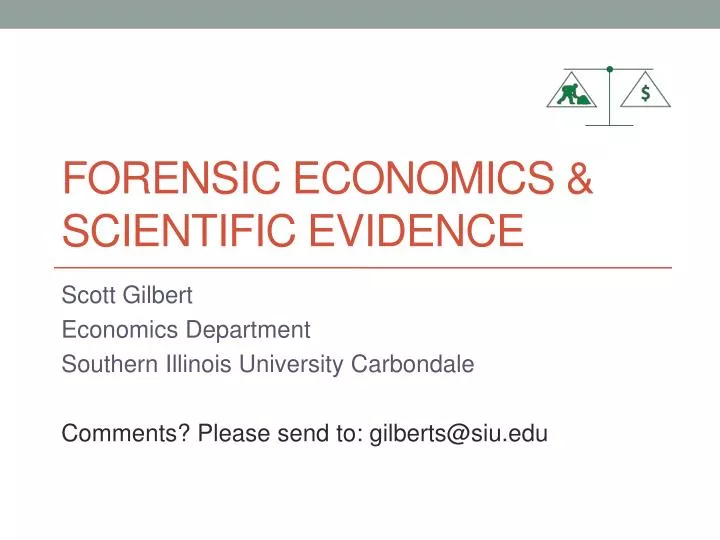 forensic economics scientific evidence