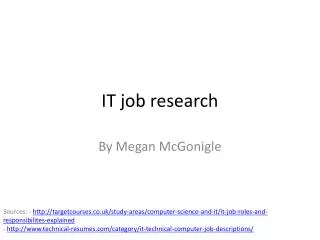 IT job research
