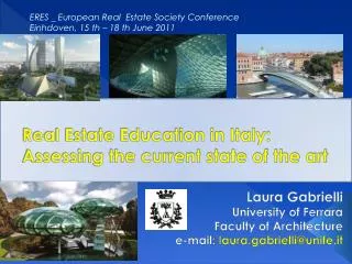 Real Estate Education in Italy: Assessing the current state of the art