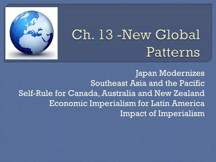 ch 13 new global patterns