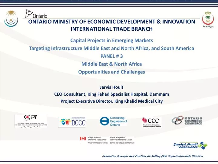 ontario ministry of economic development innovation international trade branch