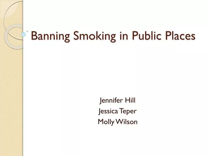 banning smoking in public places