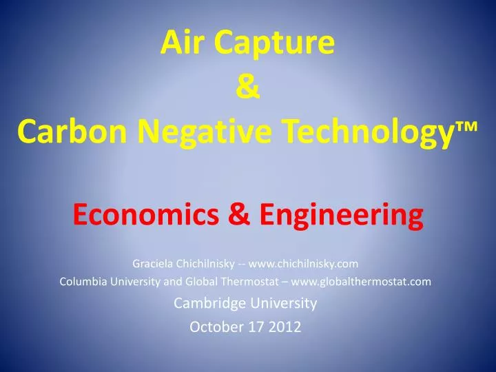 air capture carbon negative technology economics engineering