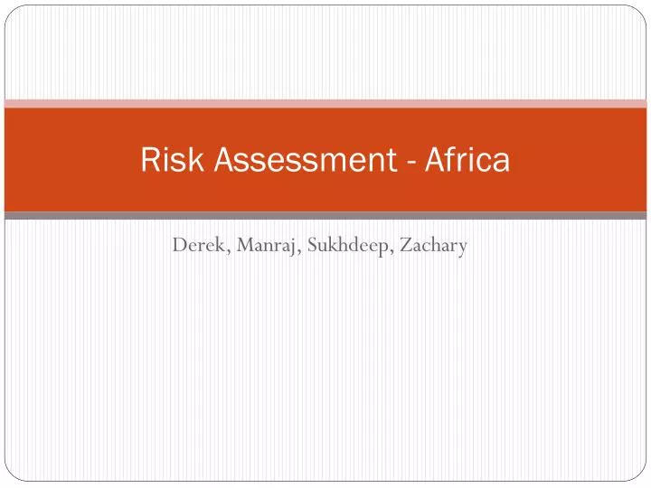 risk assessment africa